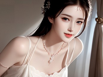 AI美图007期巧笑倩兮主题性感睡衣美女写真及下载50P