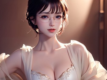 AI美图031期猫耳眼镜主题性感眼镜美少女私房写真及下载42P