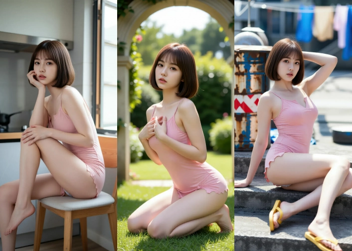 AIG No.001_小乔不乔_短发活力少女粉嫩短裙 主题写真 [97P]