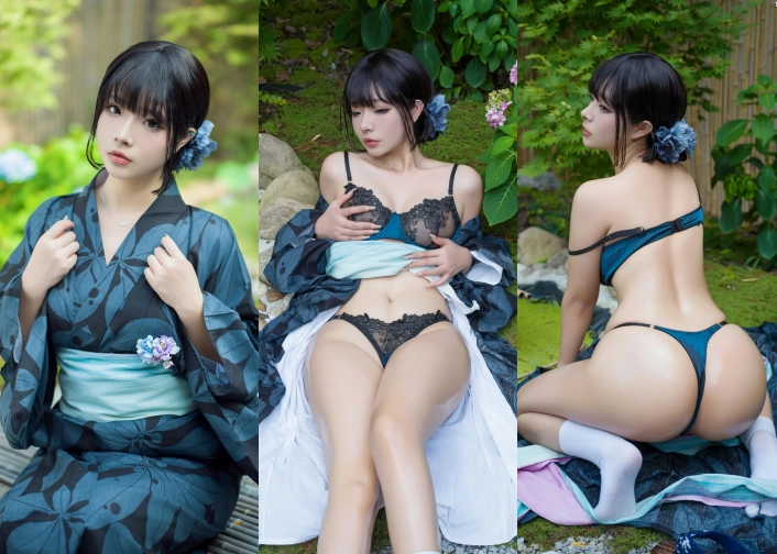 Coser@Yuuhui玉汇No.043 – 2024 Vol.01 庭院里的裸足宠儿 [106P]